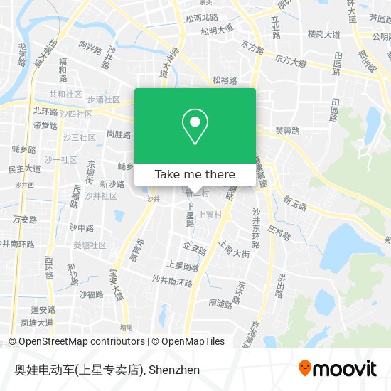 奥娃电动车(上星专卖店) map