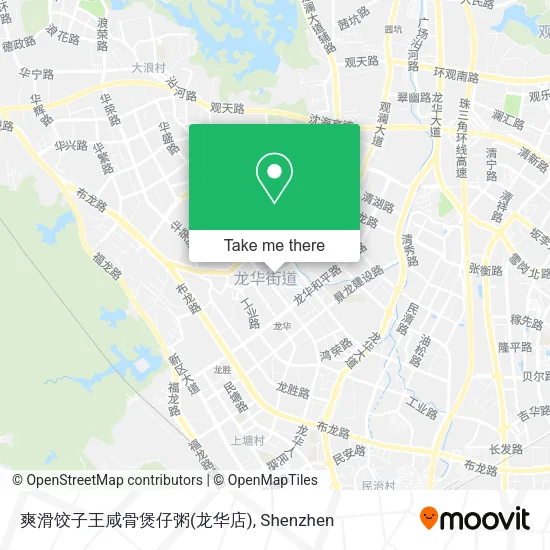 爽滑饺子王咸骨煲仔粥(龙华店) map