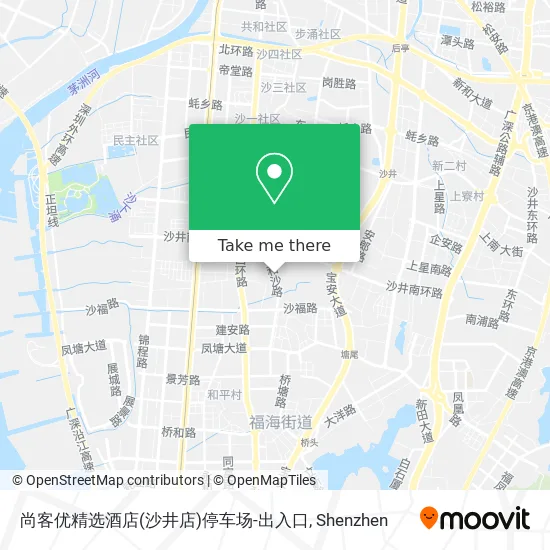 尚客优精选酒店(沙井店)停车场-出入口 map