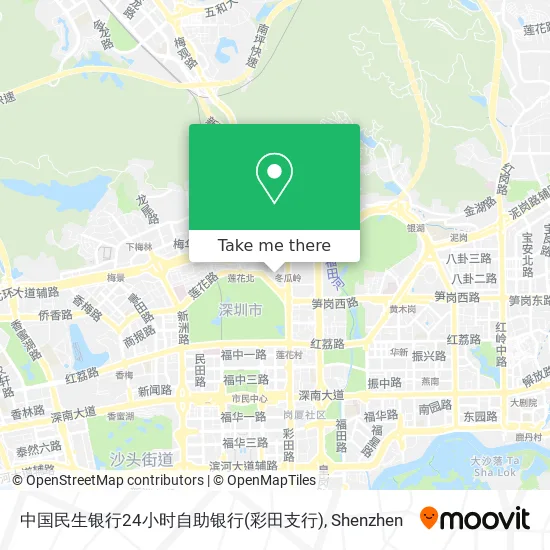中国民生银行24小时自助银行(彩田支行) map