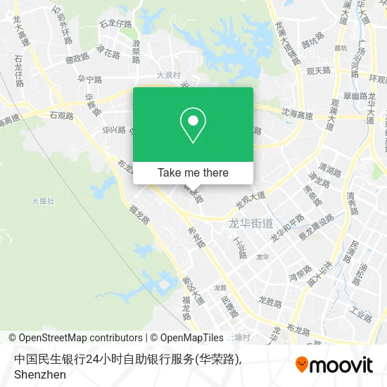 中国民生银行24小时自助银行服务(华荣路) map
