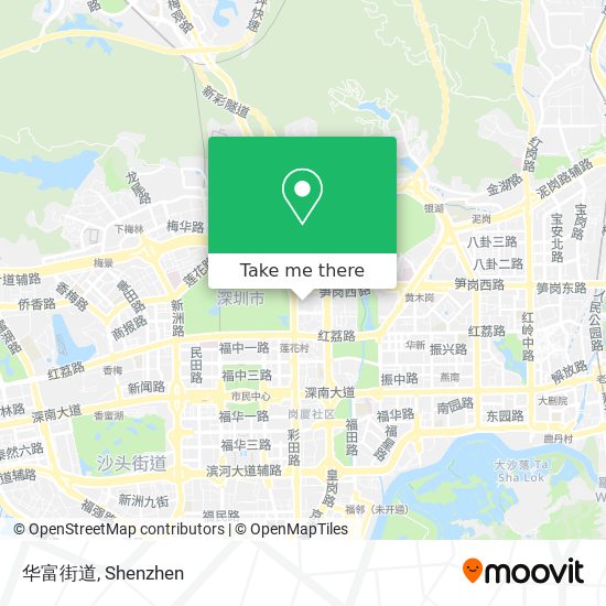 华富街道 map