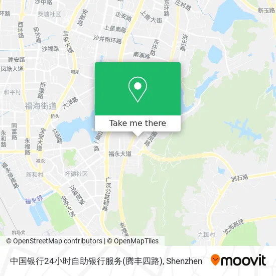 中国银行24小时自助银行服务(腾丰四路) map