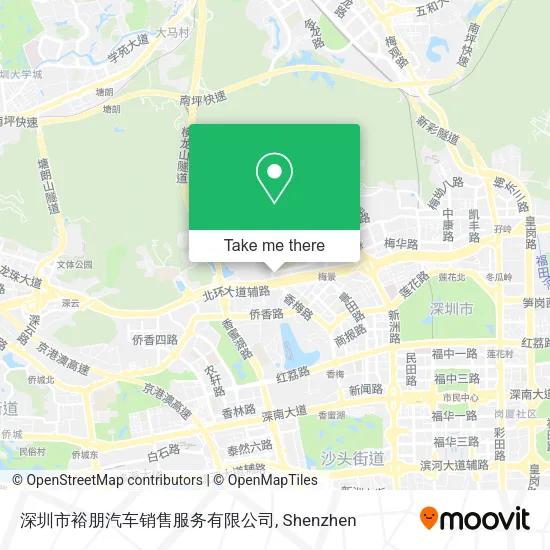 深圳市裕朋汽车销售服务有限公司 map