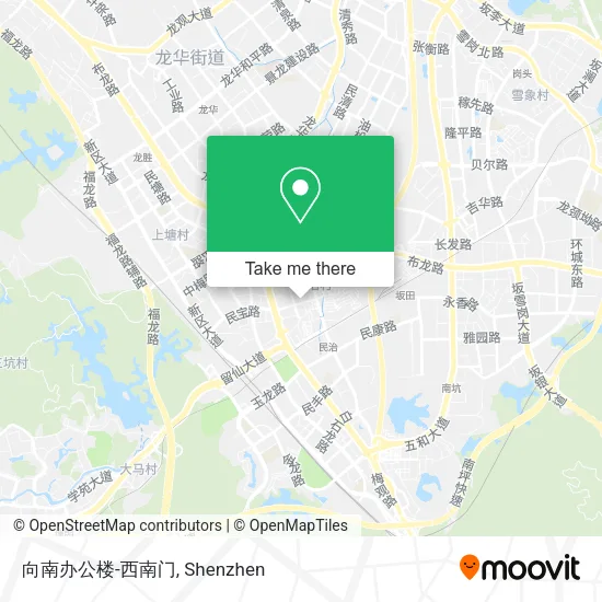 向南办公楼-西南门 map