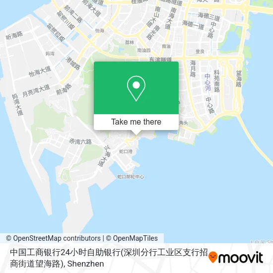 中国工商银行24小时自助银行(深圳分行工业区支行招商街道望海路) map