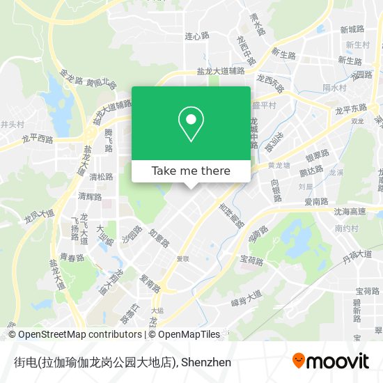 街电(拉伽瑜伽龙岗公园大地店) map