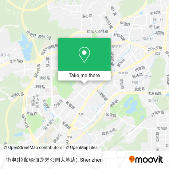 街电(拉伽瑜伽龙岗公园大地店) map