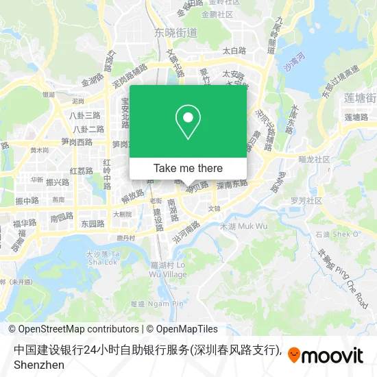 中国建设银行24小时自助银行服务(深圳春风路支行) map