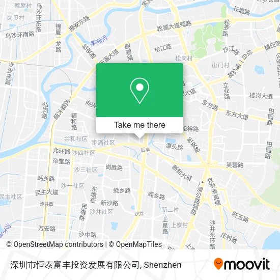 深圳市恒泰富丰投资发展有限公司 map