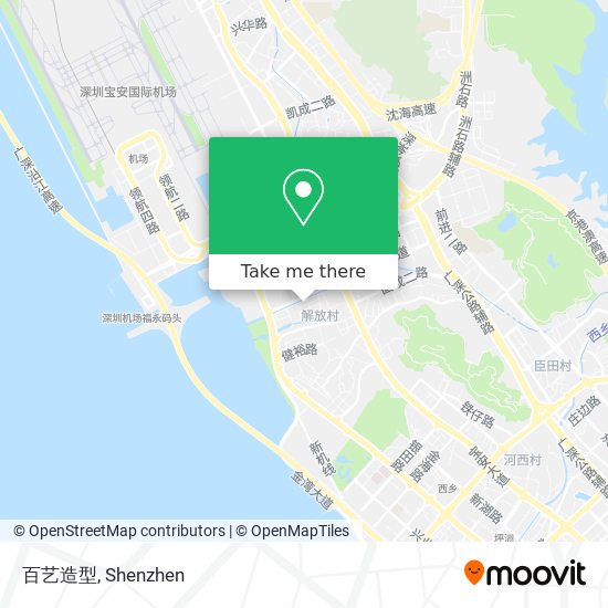 百艺造型 map