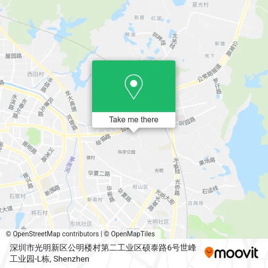 深圳市光明新区公明楼村第二工业区硕泰路6号世峰工业园-L栋 map