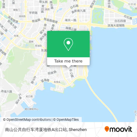 南山公共自行车湾厦地铁A出口站 map