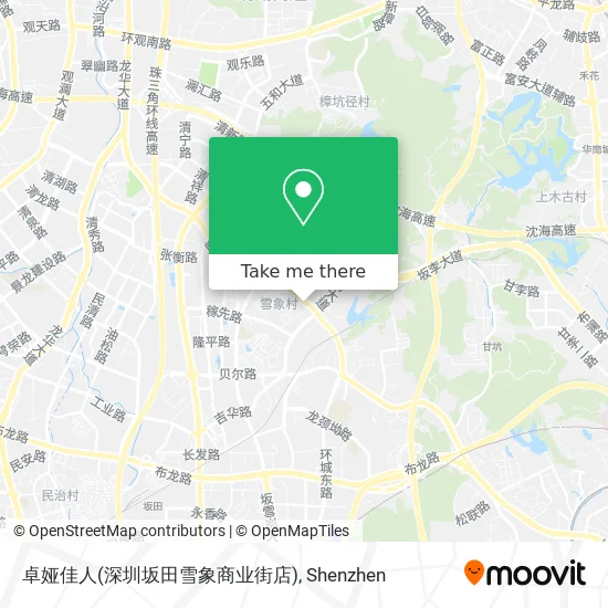 卓娅佳人(深圳坂田雪象商业街店) map