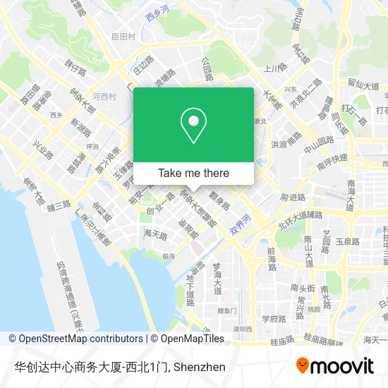 华创达中心商务大厦-西北1门 map