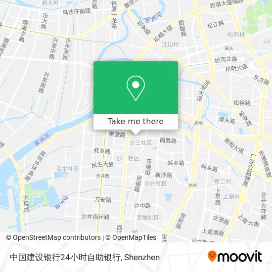 中国建设银行24小时自助银行 map