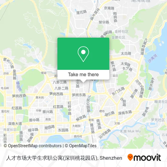 人才市场大学生求职公寓(深圳桃花园店) map