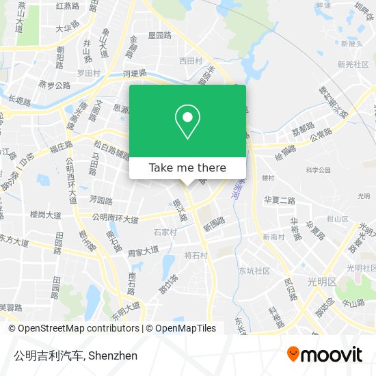 公明吉利汽车 map