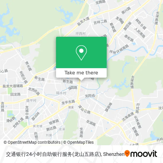 交通银行24小时自助银行服务(龙山五路店) map