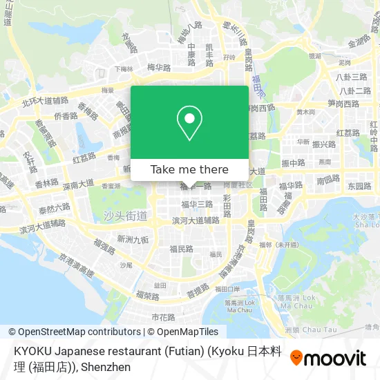 KYOKU Japanese restaurant (Futian) (Kyoku 日本料理 (福田店)) map