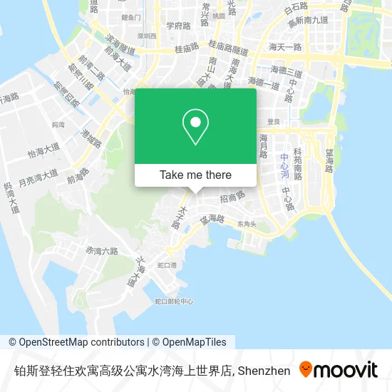 铂斯登轻住欢寓高级公寓水湾海上世界店 map