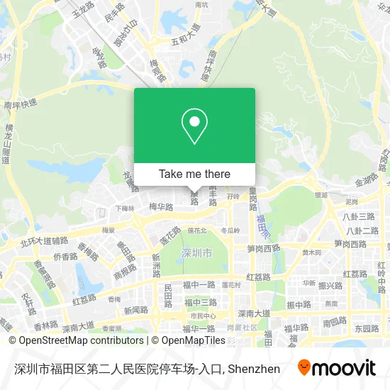 深圳市福田区第二人民医院停车场-入口 map