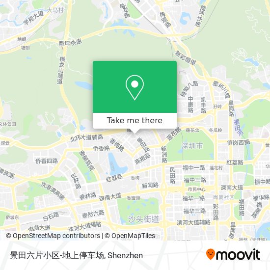 景田六片小区-地上停车场 map