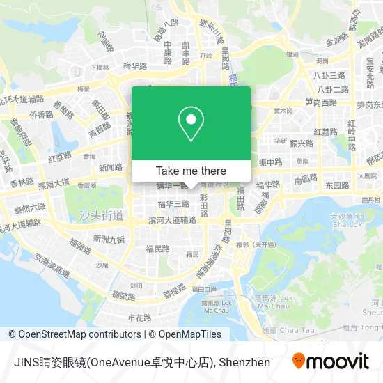 JINS睛姿眼镜(OneAvenue卓悦中心店) map