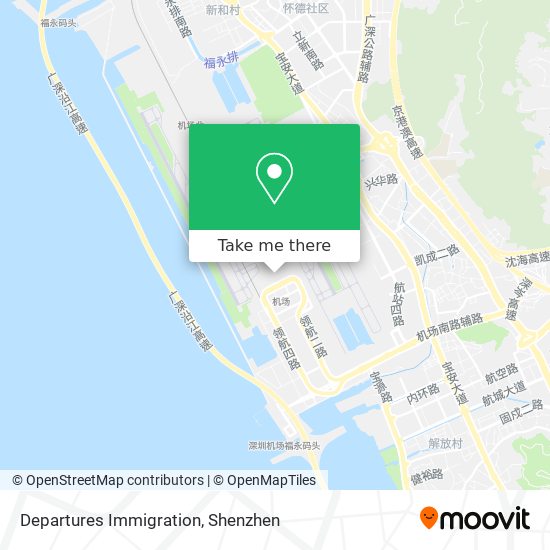 Departures Immigration map