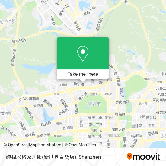 纯棉彩格家居服(新世界百货店) map