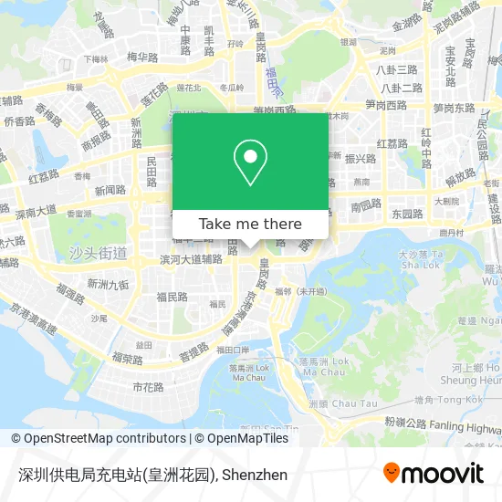 深圳供电局充电站(皇洲花园) map