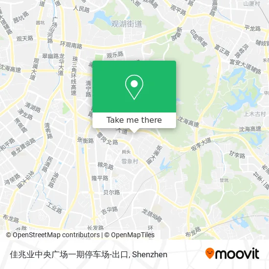 佳兆业中央广场一期停车场-出口 map