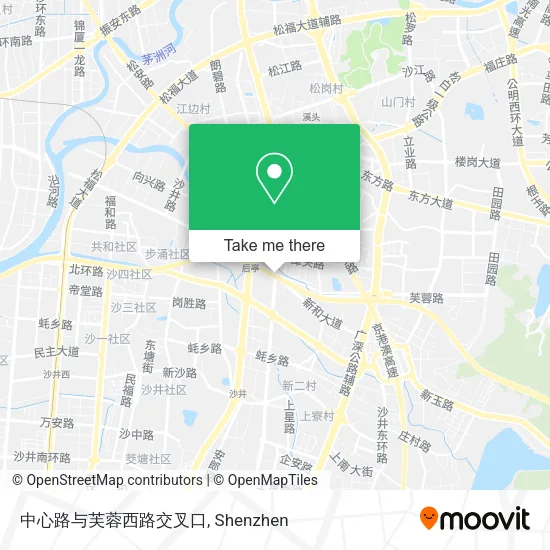 中心路与芙蓉西路交叉口 map