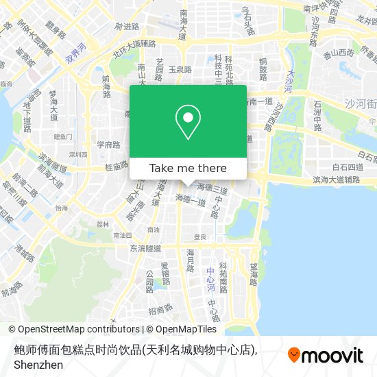 鲍师傅面包糕点时尚饮品(天利名城购物中心店) map