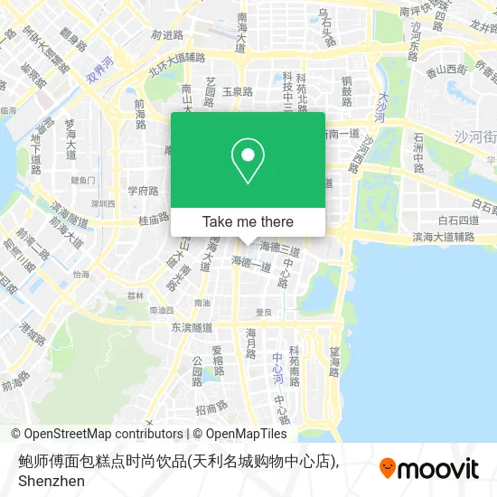 鲍师傅面包糕点时尚饮品(天利名城购物中心店) map