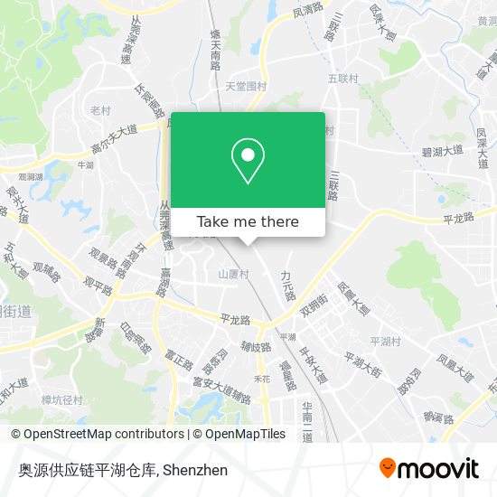 奥源供应链平湖仓库 map