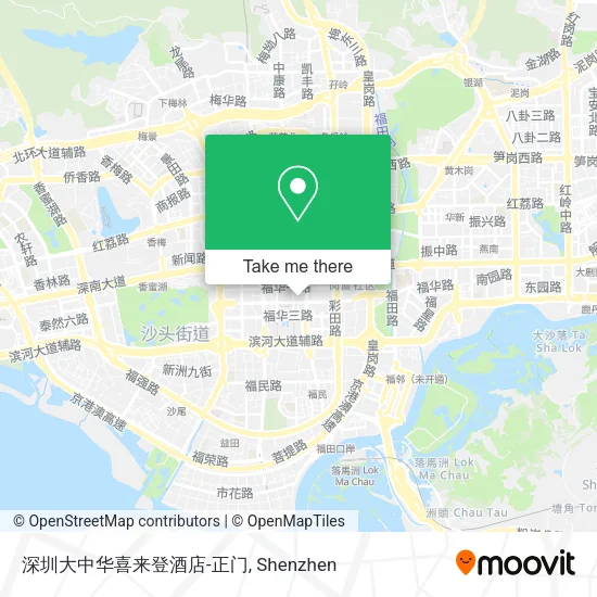 深圳大中华喜来登酒店-正门 map