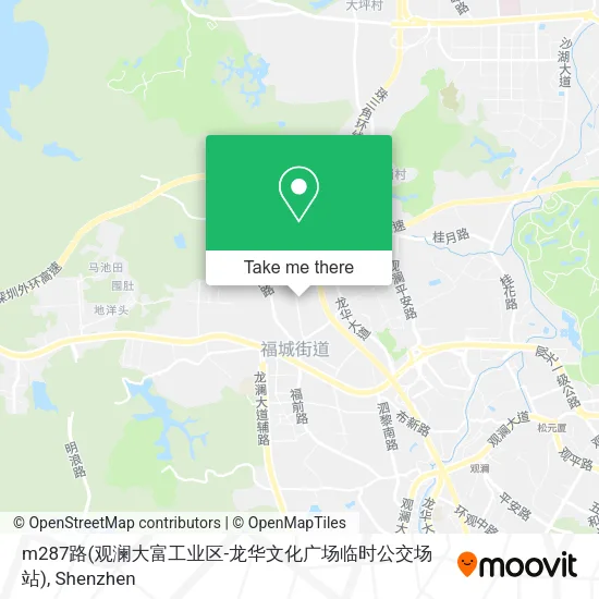 m287路(观澜大富工业区-龙华文化广场临时公交场站) map