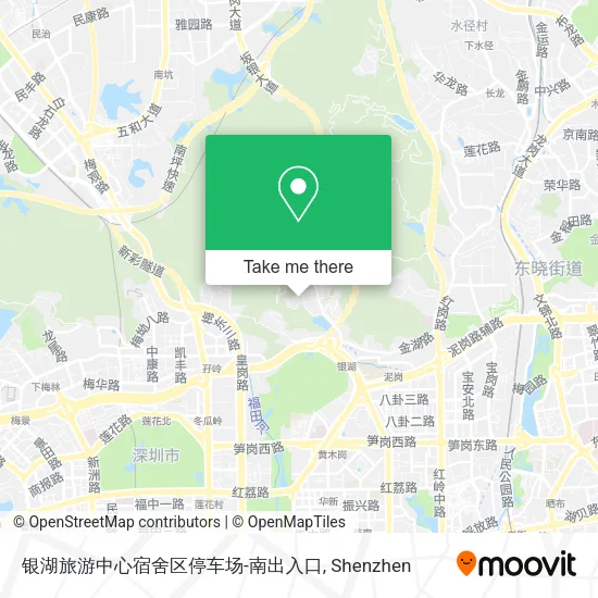 银湖旅游中心宿舍区停车场-南出入口 map