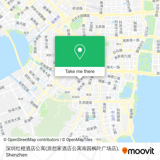 深圳红橙酒店公寓(原想家酒店公寓南园枫叶广场店) map