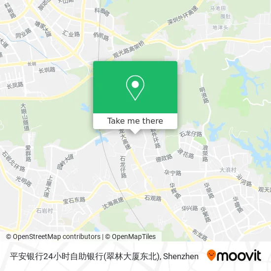 平安银行24小时自助银行(翠林大厦东北) map