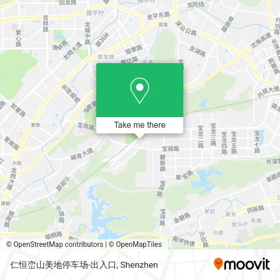 仁恒峦山美地停车场-出入口 map