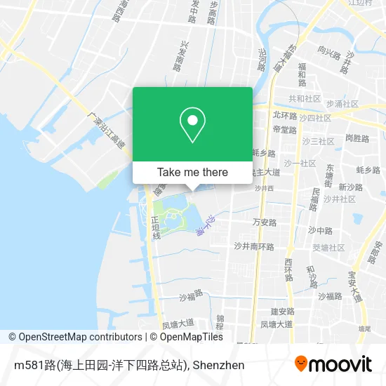 m581路(海上田园-洋下四路总站) map