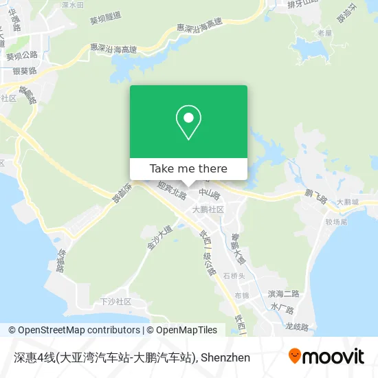 深惠4线(大亚湾汽车站-大鹏汽车站) map