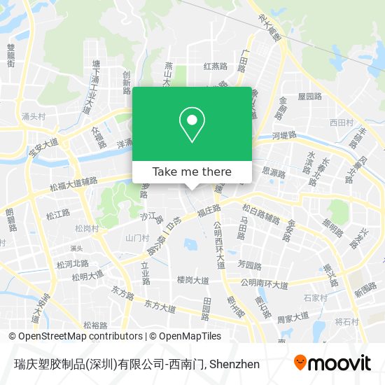 瑞庆塑胶制品(深圳)有限公司-西南门 map
