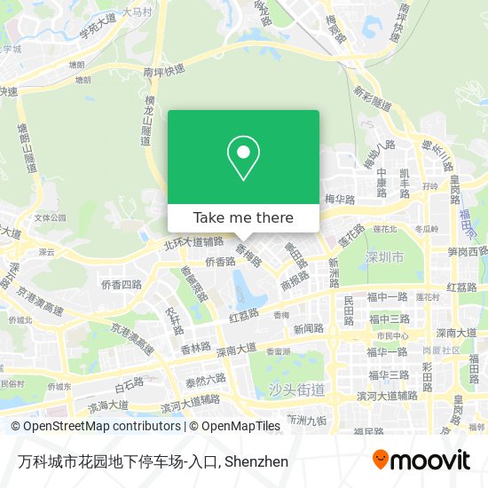 万科城市花园地下停车场-入口 map