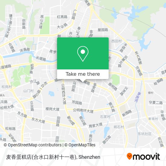 How To Get To 麦香蛋糕店 合水口新村十一巷 In 公明街道by Bus Or Metro