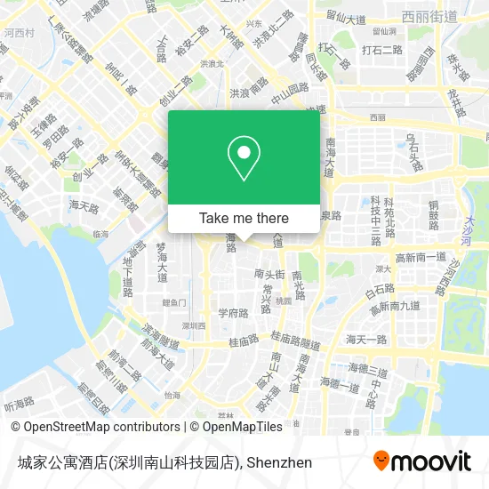 城家公寓酒店(深圳南山科技园店) map