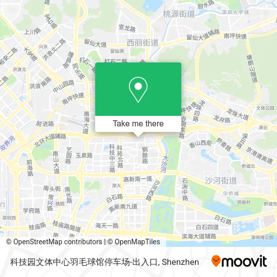 科技园文体中心羽毛球馆停车场-出入口 map