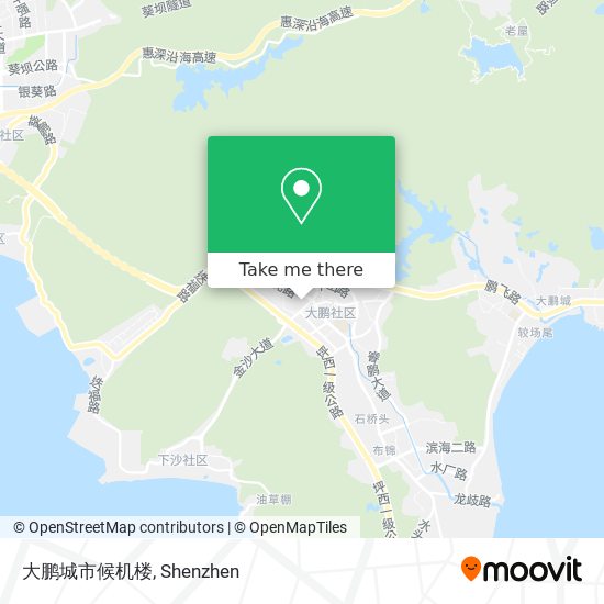大鹏城市候机楼 map